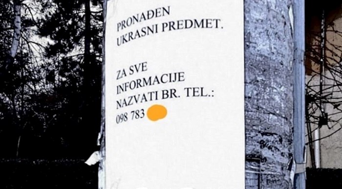 U Zagrebu su osvanula ova dva oglasa za izgubljeni predmet, smijat ćete se kada shvatite na koji način su povezani