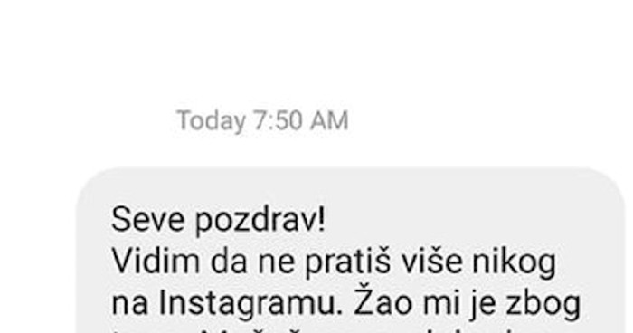 Lik je poslao Severini poruku na Instagramu i nasmijao cijelu regiju