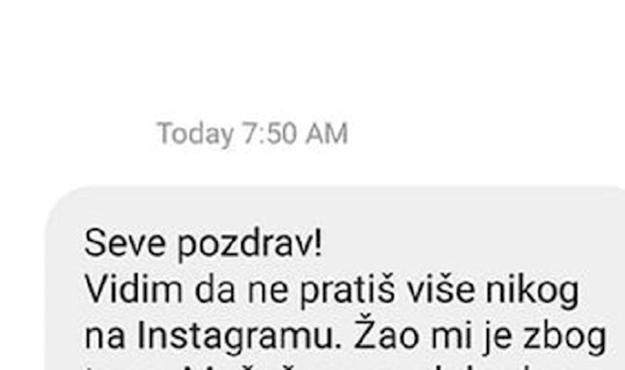 Lik je poslao Severini poruku na Instagramu i nasmijao cijelu regiju