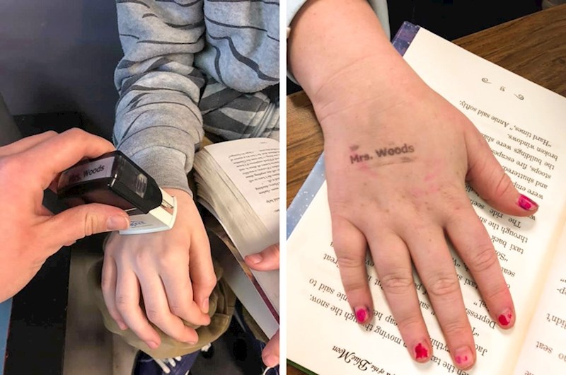 U sklopu svog posla, Shauna ima pečat sa svojim imenom, koji joj služi uglavnom za pečatiranje svojih stvari i dokumentacije. Ali, shvatila je da se ovaj pečat može koristiti i u druge svrhe. Jedno jutro rekla je svojim učenicima da operu ruke u umivaoniku koji je u učionici. Zatim im je stavila pečat na ruke i rekla im da ako do kraja školskog dana pečat nestane s njihovih ruku, ona će ih nagraditi. Nakon toga, njezinim učenicima postala je rutina stalno prati ruke.