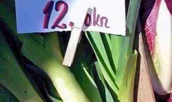 Prodavač se malo zabunio kada je pisao ime povrća, evo čemu su se svi smijali na tržnici