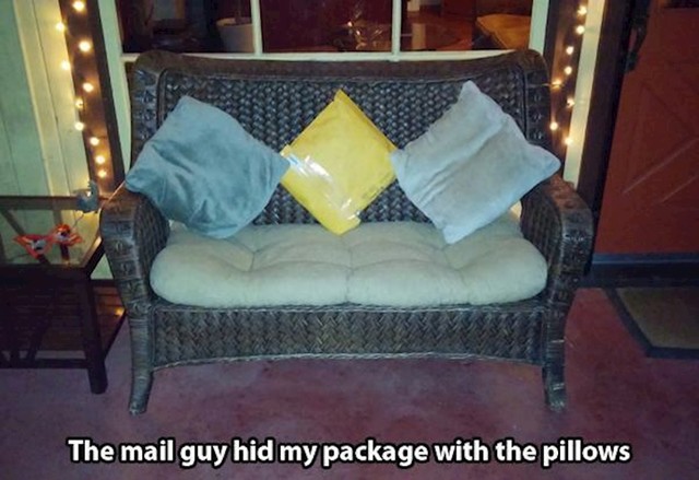 Način na koji je dostavljač sakrio paket od muža...