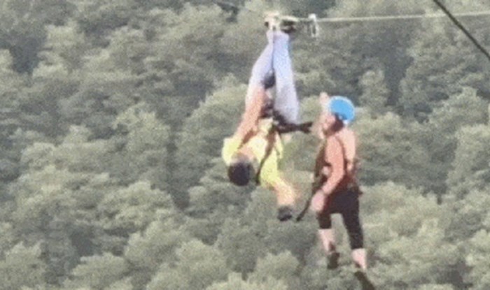 Morate vidjeti kako je ovaj čovjek pomogao ženi koja je zapela na ziplineu