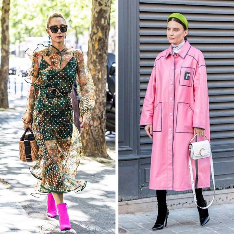 Zelena i ružičasta