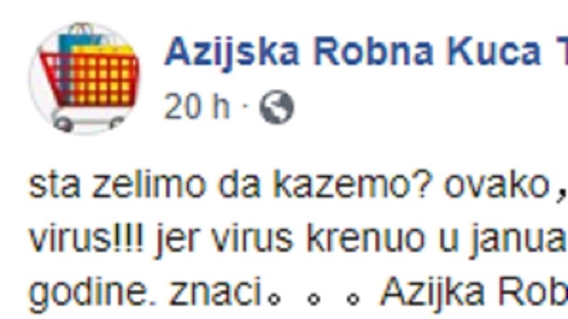 Nemamo virus! - u Srbiji izbjegavaju azijsku robnu kuću