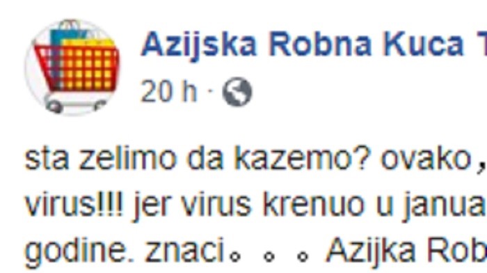 Nemamo virus! - u Srbiji izbjegavaju azijsku robnu kuću