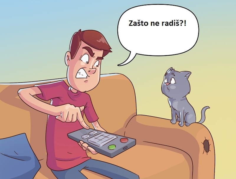 Bjesomučno pritišćemo tipke daljinskog upravljača, dok on treba promjenu baterija