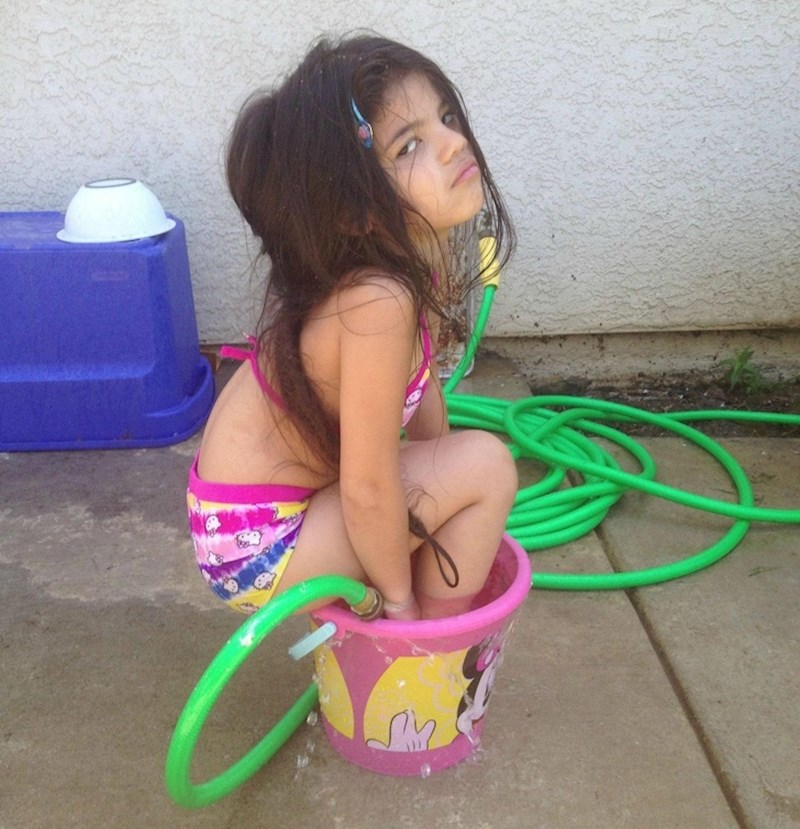 "Bila je tužna jer nemamo bazen, pronašla sam ju ovako..."