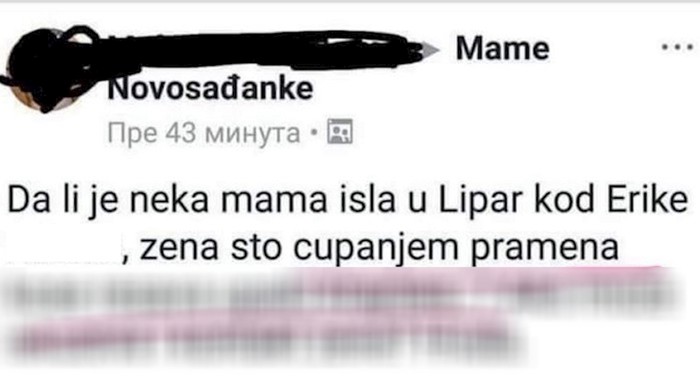 Ova mama traži Eriku, pogledajte što Erika radi čupanjem pramena :D