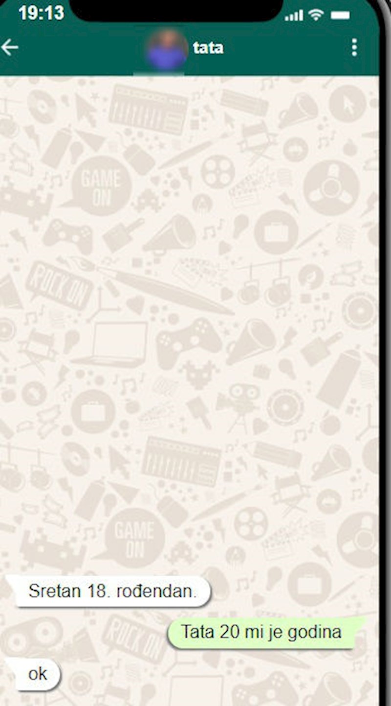 Kad tata čestita rođendan