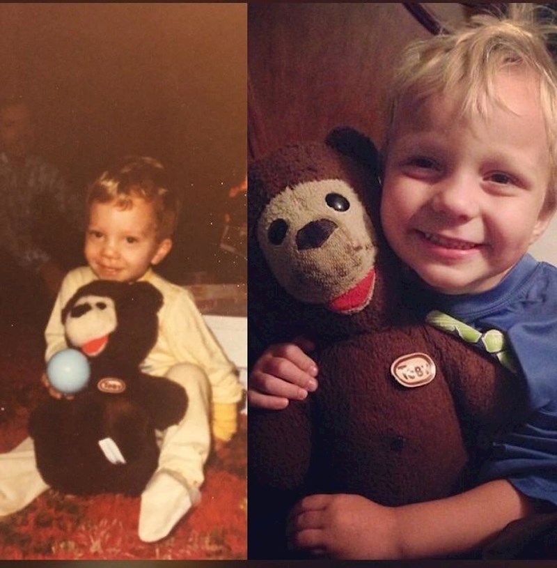 "Kada sam imao 2 godine dobio sam ovu plišanu igračku. Danas moj sin spava s njom."