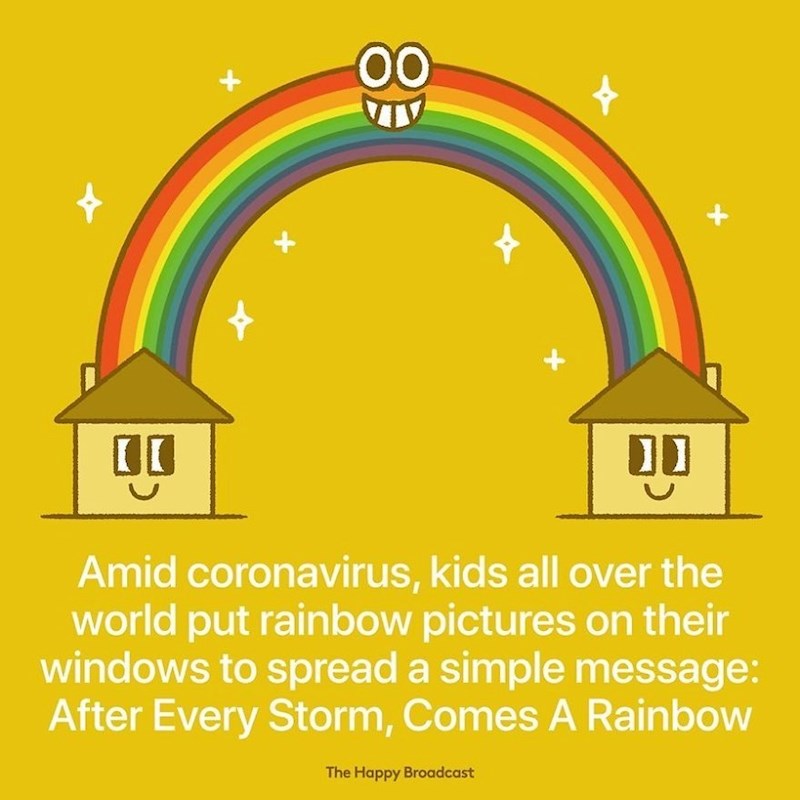 Usred koronavirusa djeca diljem svijeta stavljaju slike duge na svoje prozore kako bi širili jednostavnu poruku: Nakon svake oluje dolazi duga