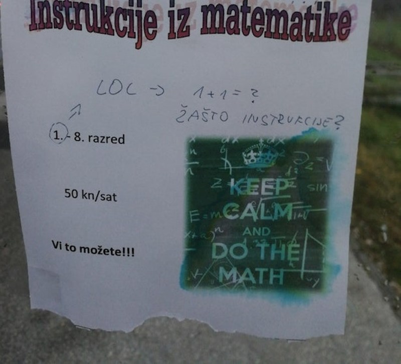 Nekom nije bilo jasno "žašto" su potrebne instrukcije za 1. razred osnovne...