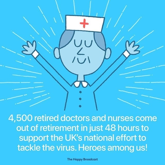 4.500 umirovljenih liječnika i medicinskih sestara istupilo je iz mirovine u samo 48 sati kako bi podržali nacionalni otpor Britanije u borbi s virusom