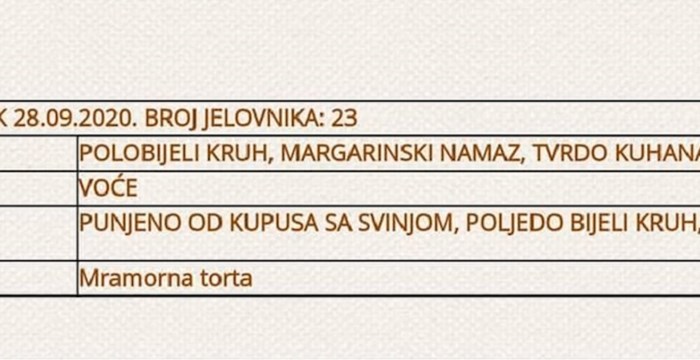 Roditelji djece koja idu u ovaj vrtić ostali su u šoku, tko je pisao ovaj jelovnik?