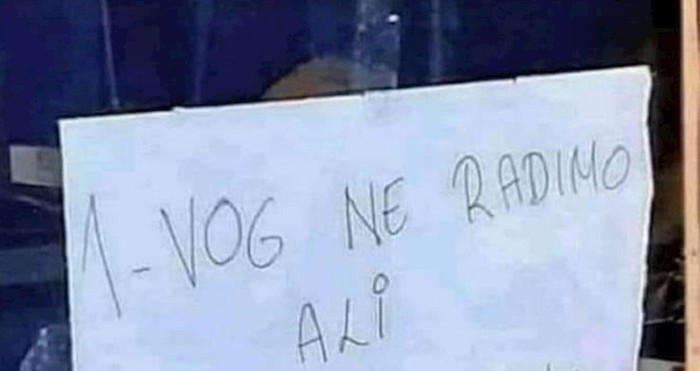 Objava o radnom vremenu nasmijala prolaznike i postala hit na Faceu