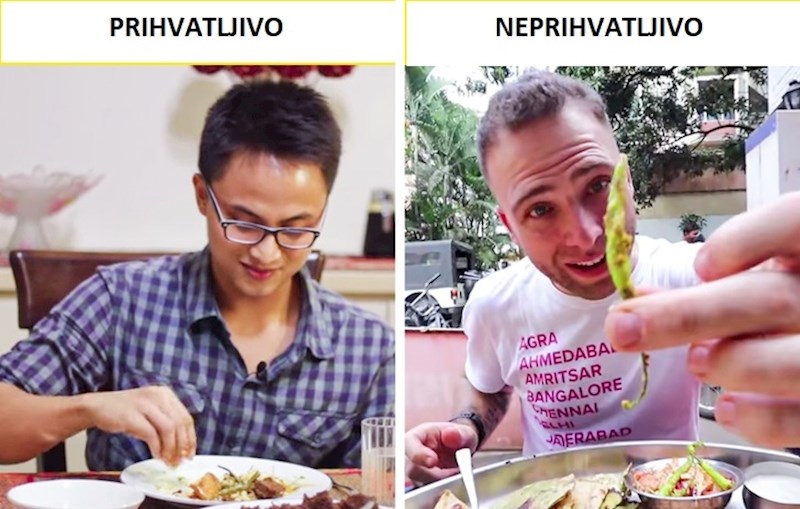 Dodirivanje hrane ili novca lijevom rukom neprihvatljivo je u Aziji