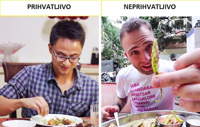 Dodirivanje hrane ili novca lijevom rukom neprihvatljivo je u Aziji
