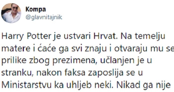 Twitteraš na urnebesan način objasnio zašto su svi likovi iz Harryja Pottera Hrvati