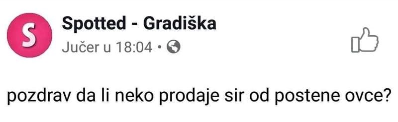 Osoba pokušava kupiti sir od poštene ovce :D