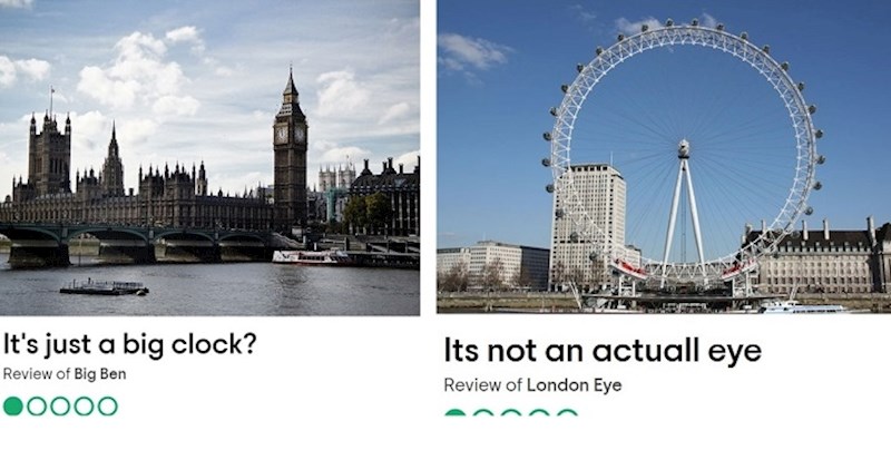 Urnebesne recenzije britanskih atrakcija na Tripadvisoru