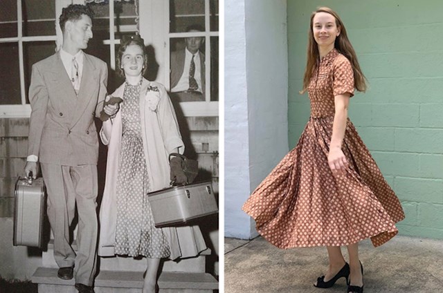 Haljina koju je moja mama nosila na svoj medeni mjesec 1954. godine,  savršeno pristaje mojoj kćeri"