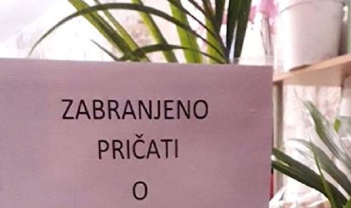 Ljudima je dosadilo pričanje o jednoj te istoj stvari, pa su objavili ovaj natpis