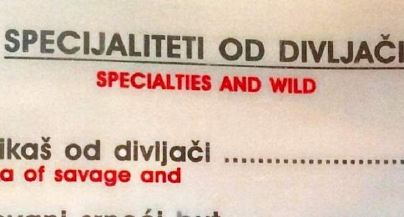 Gore od Google prevoditelja - morate vidjeti kako su u jednom restoranu preveli nazive jela