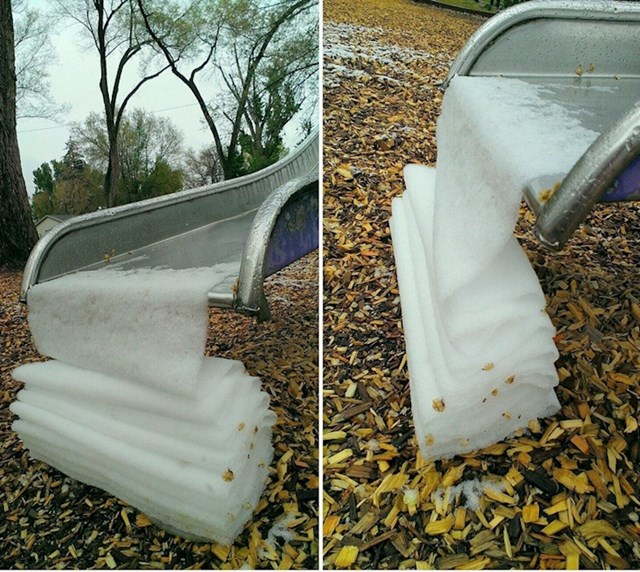 U Koloradu snijeg ponekad poprimi čudne oblike