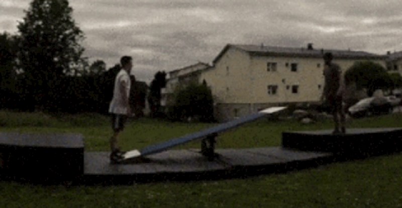 Ova dva lika ugledala su dječje igralište i počela raditi nešto potpuno nevjerojatno