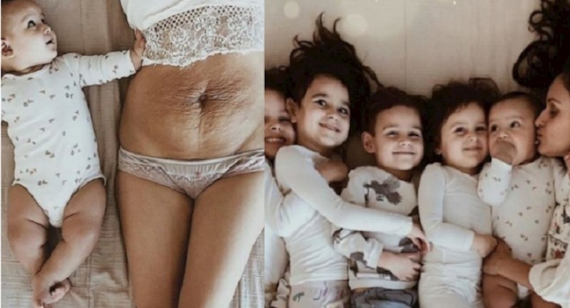 Mama je rodila petero djece i sada objavljuje slike kojima slavi žensko tijelo nakon poroda
