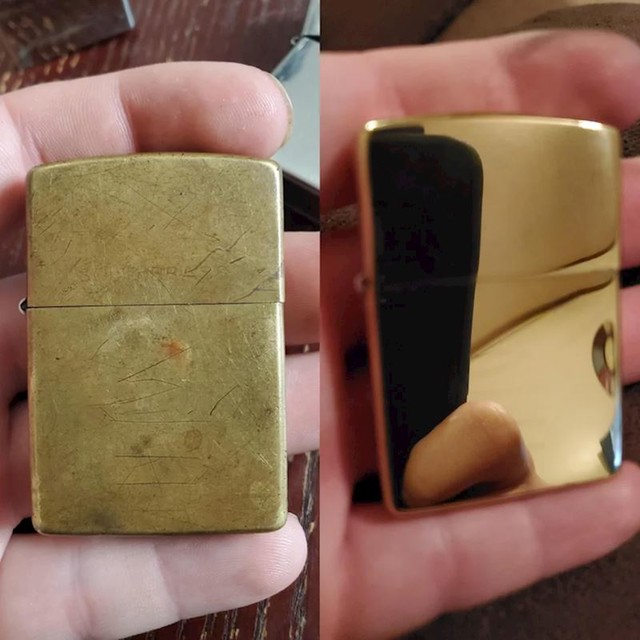 Zippo upaljač iz 1995. godine nakon poliranja