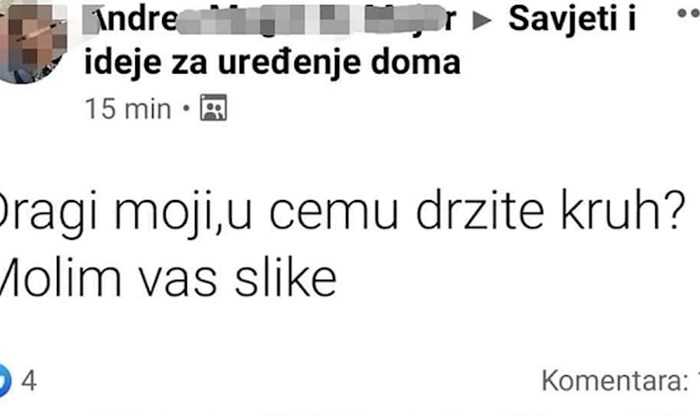 Žena je u jednoj Facebook grupi postavila pitanje, ovakav odgovor nije očekivala