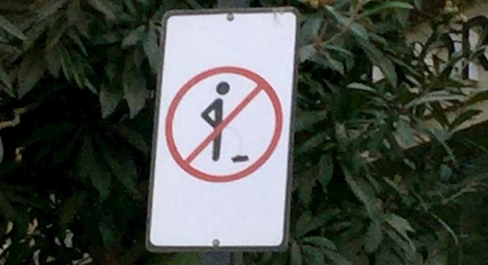 Zbog ovog znaka više nikome ne pada na pamet urinirati na javnom mjestu