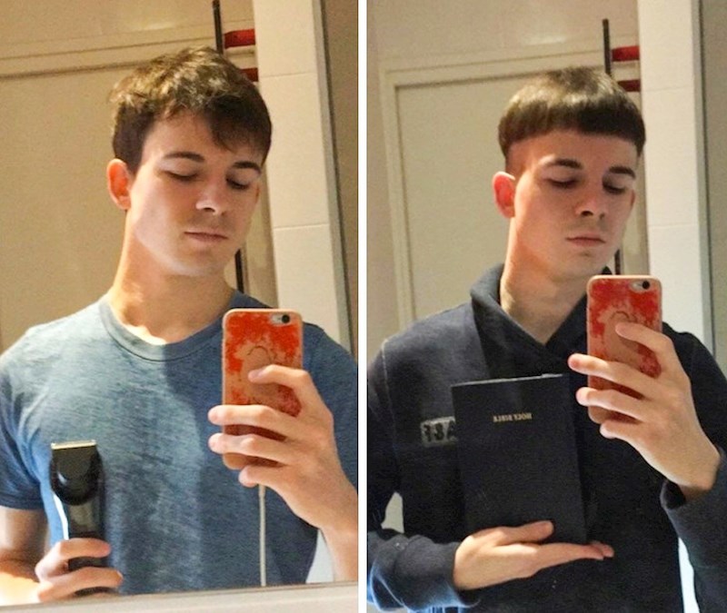 "Izgledam kao svećenik!"