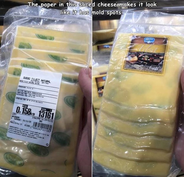Zbog pakovanja sir izgledao kao da ima plijesan