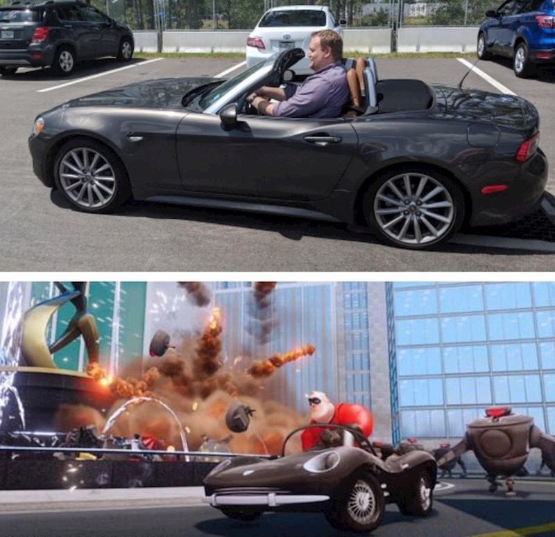 "Podsjećam li vas na nekog? Ovo je auto mog kolege, visok sam 200 centimetara"