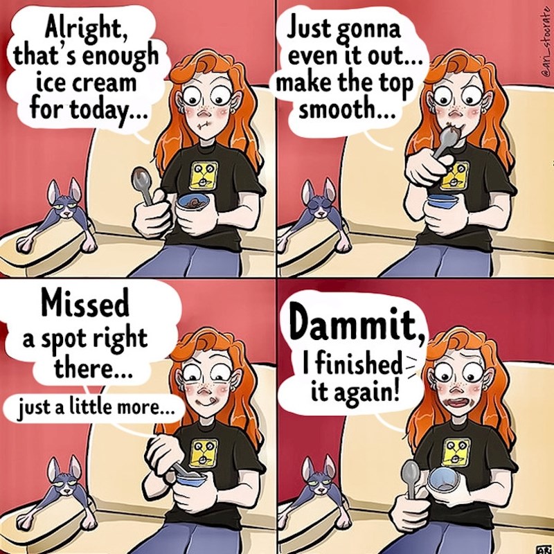 Kad pokušaš pojesti samo jednu žlicu...