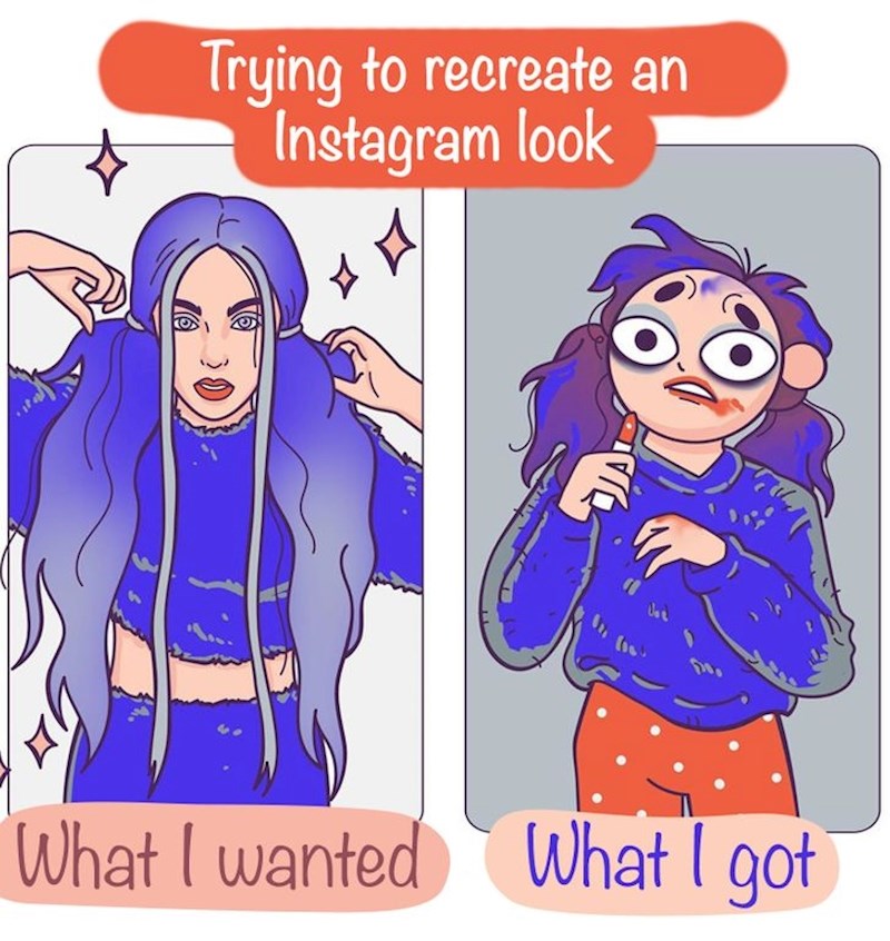 Kad pokušaš rekreirati neki look s Instagrama: