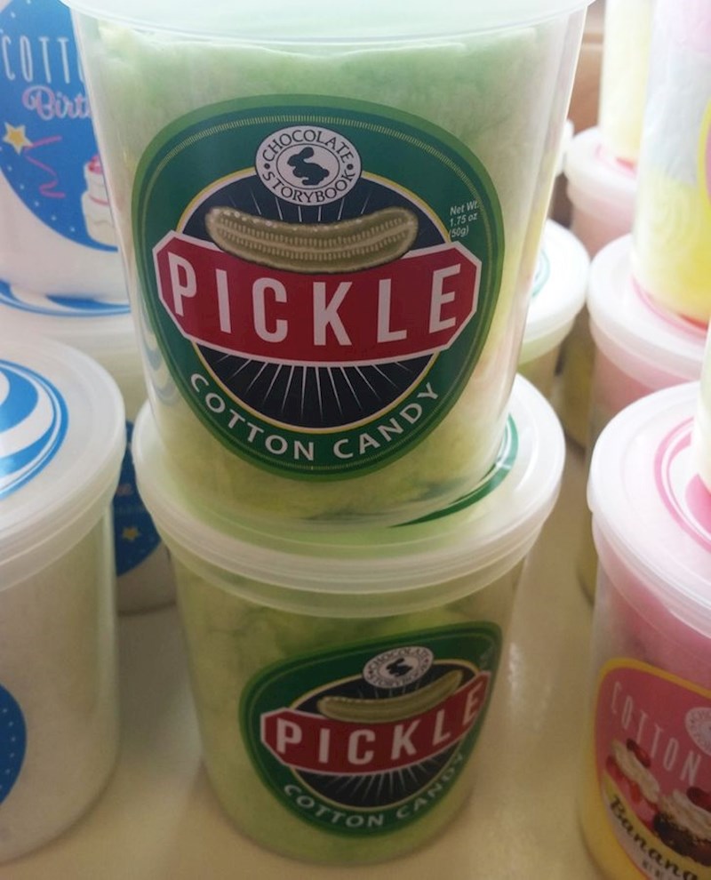 Šećerna vuna s okusom kiselih krastavaca