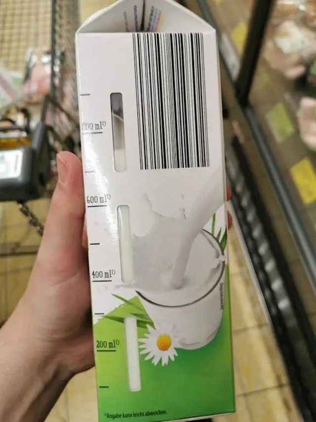 Kako bi uvijek znali koliko mlijeka vam je ostalo