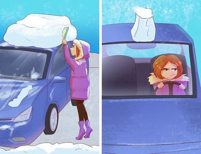 Čišćenje snijega s auta može vam stvarati problem
