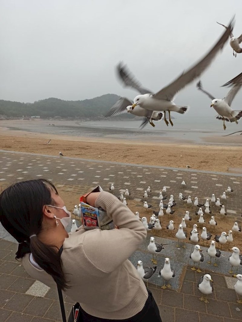 Par sekundi nakon što je otvorila čips...