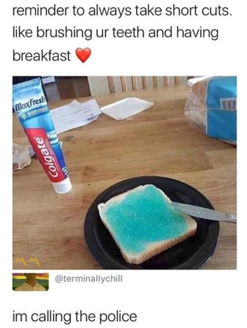 Pranje zubi i doručak u jednom.