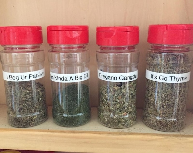 "Muž je odlučio začinima dati imena..."