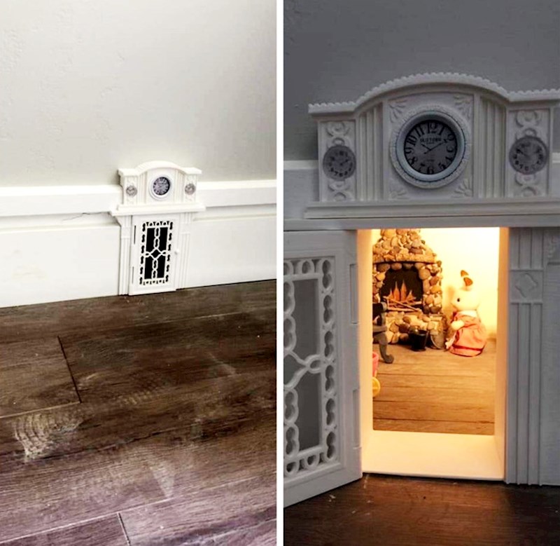 Baka i djed su napravili mali prozorčić s lutkom kako bi razvijali maštu svojih unuka