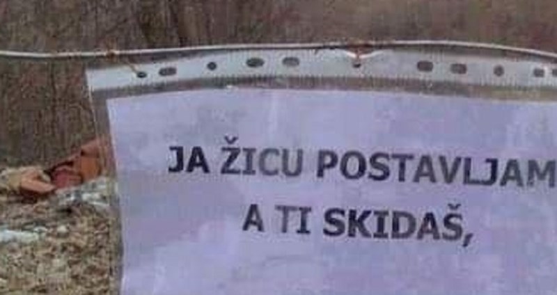 Netko mu je stalno skidao žicu pa mu je ovaj lik ostavio ne baš lijepu poruku