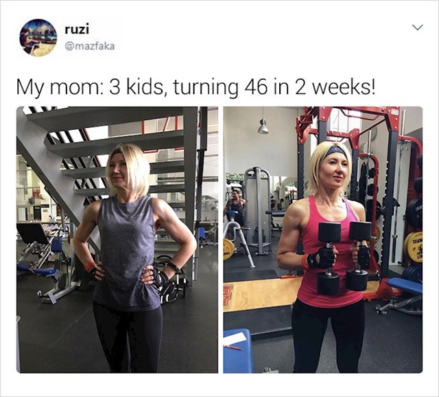"Moja mama: troje djece, navršava 46 za 2 tjedna!"