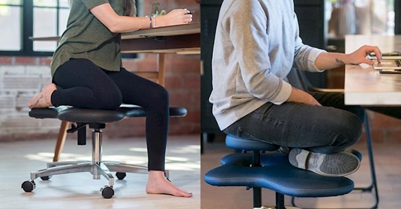 Dizajnirana je stolica za ljude koji sjede prekriženih nogu