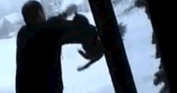 Tip je išao macu izbaciti iz kuće na snijeg, karma mu je vratila iste sekunde